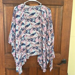 Do Everything In Love Feather and Flower Cardigan/Coverup